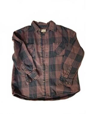 Schmidt Workwear Men's Brown and Black Plaid Button-Up Shirt